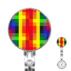 Pride Plaid Stainless Steel Nurses Watch by WetdryvacsLair