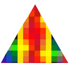 Pride Plaid Wooden Puzzle Triangle by WetdryvacsLair