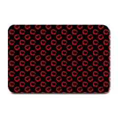 Red Lips Kiss Glitter Plate Mats by idjy