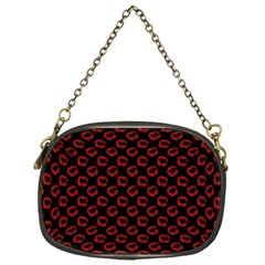 Red Lips Kiss Glitter Chain Purse (one Side) by idjy