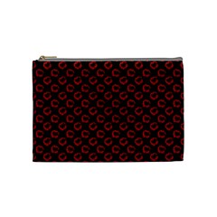 Red Lips Kiss Glitter Cosmetic Bag (medium) by idjy