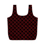 Red Lips Kiss Glitter Full Print Recycle Bag (M) Front