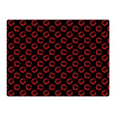 Red Lips Kiss Glitter Double Sided Flano Blanket (mini)  by idjy