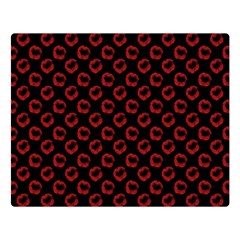 Red Lips Kiss Glitter Double Sided Flano Blanket (large)  by idjy