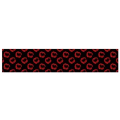 Red Lips Kiss Glitter Small Flano Scarf by idjy