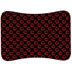 Red Lips Kiss Glitter Velour Seat Head Rest Cushion by idjy