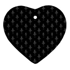 Sketchy Style Funny Skeletons Motif Drawing Heart Ornament (two Sides) by dflcprintsclothing