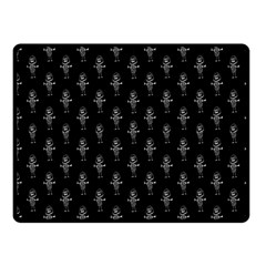 Sketchy Style Funny Skeletons Motif Drawing Fleece Blanket (small)