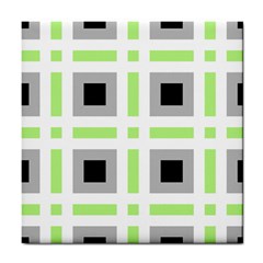 Agender Flag Plaid Tile Coaster by WetdryvacsLair