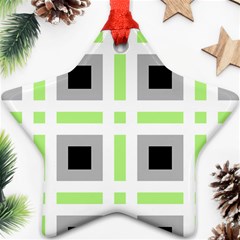 Agender Flag Plaid Ornament (star)