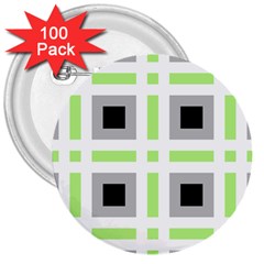 Agender Flag Plaid 3  Buttons (100 Pack)  by WetdryvacsLair