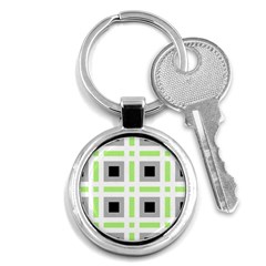 Agender Flag Plaid Key Chain (round) by WetdryvacsLair