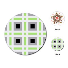 Agender Flag Plaid Playing Cards Single Design (round)