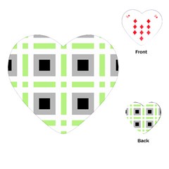 Agender Flag Plaid Playing Cards Single Design (heart)