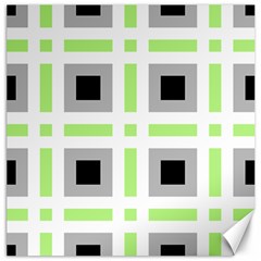 Agender Flag Plaid Canvas 12  X 12  by WetdryvacsLair