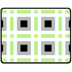 Agender Flag Plaid Fleece Blanket (medium)  by WetdryvacsLair