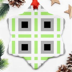 Agender Flag Plaid Ornament (snowflake)