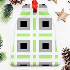 Agender Flag Plaid Bell Ornament (two Sides)