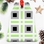 Agender Flag Plaid Bell Ornament (Two Sides) Front