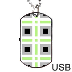 Agender Flag Plaid Dog Tag Usb Flash (one Side) by WetdryvacsLair