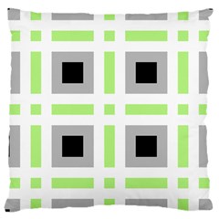 Agender Flag Plaid Large Cushion Case (one Side) by WetdryvacsLair