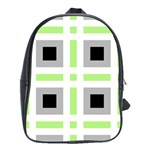 Agender Flag Plaid School Bag (XL) Front