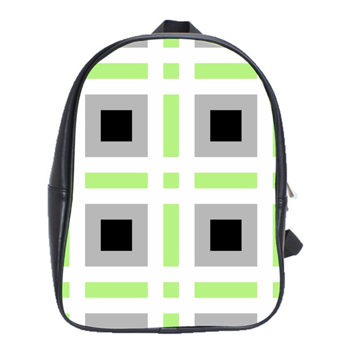 Agender Flag Plaid School Bag (XL)