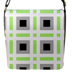 Agender Flag Plaid Flap Closure Messenger Bag (s) by WetdryvacsLair