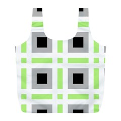 Agender Flag Plaid Full Print Recycle Bag (l) by WetdryvacsLair