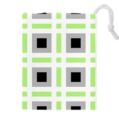 Agender Flag Plaid Drawstring Pouch (4xl) by WetdryvacsLair