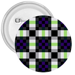 Agender Flag Plaid With Difference 3  Buttons