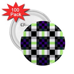 Agender Flag Plaid With Difference 2 25  Buttons (100 Pack)  by WetdryvacsLair