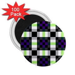 Agender Flag Plaid With Difference 2 25  Magnets (100 Pack)  by WetdryvacsLair