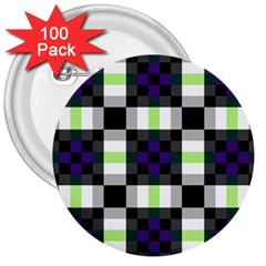 Agender Flag Plaid With Difference 3  Buttons (100 Pack)  by WetdryvacsLair