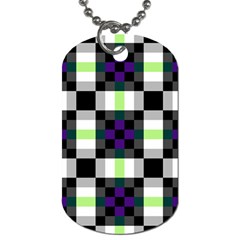 Agender Flag Plaid With Difference Dog Tag (two Sides) by WetdryvacsLair