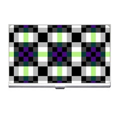 Agender Flag Plaid With Difference Business Card Holder by WetdryvacsLair