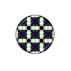 Agender Flag Plaid With Difference Hat Clip Ball Marker (4 Pack) by WetdryvacsLair