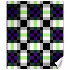 Agender Flag Plaid With Difference Canvas 8  X 10  by WetdryvacsLair