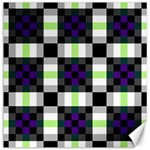 Agender Flag Plaid With Difference Canvas 12  x 12  11.4 x11.56  Canvas - 1