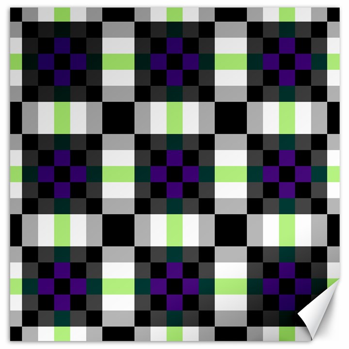 Agender Flag Plaid With Difference Canvas 16  x 16 