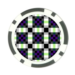 Agender Flag Plaid With Difference Poker Chip Card Guard by WetdryvacsLair