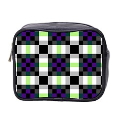 Agender Flag Plaid With Difference Mini Toiletries Bag (two Sides) by WetdryvacsLair