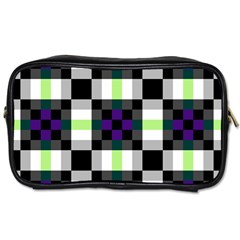 Agender Flag Plaid With Difference Toiletries Bag (two Sides) by WetdryvacsLair