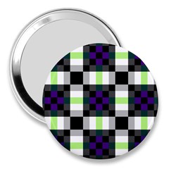 Agender Flag Plaid With Difference 3  Handbag Mirrors by WetdryvacsLair