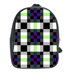 Agender Flag Plaid With Difference School Bag (xl) by WetdryvacsLair