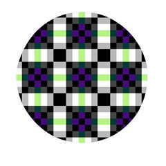 Agender Flag Plaid With Difference Mini Round Pill Box by WetdryvacsLair