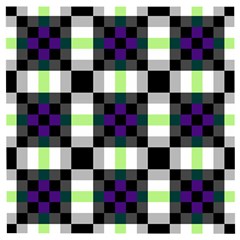 Agender Flag Plaid With Difference Wooden Puzzle Square by WetdryvacsLair