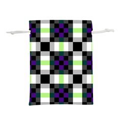 Agender Flag Plaid With Difference Lightweight Drawstring Pouch (s) by WetdryvacsLair