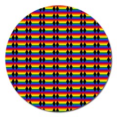 Double Black Diamond Pride Bar Magnet 5  (round) by WetdryvacsLair