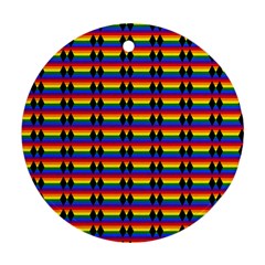 Double Black Diamond Pride Bar Round Ornament (two Sides) by WetdryvacsLair